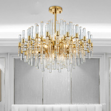 Popular led ceiling modern gold luxury crystal chandelier pendant lights